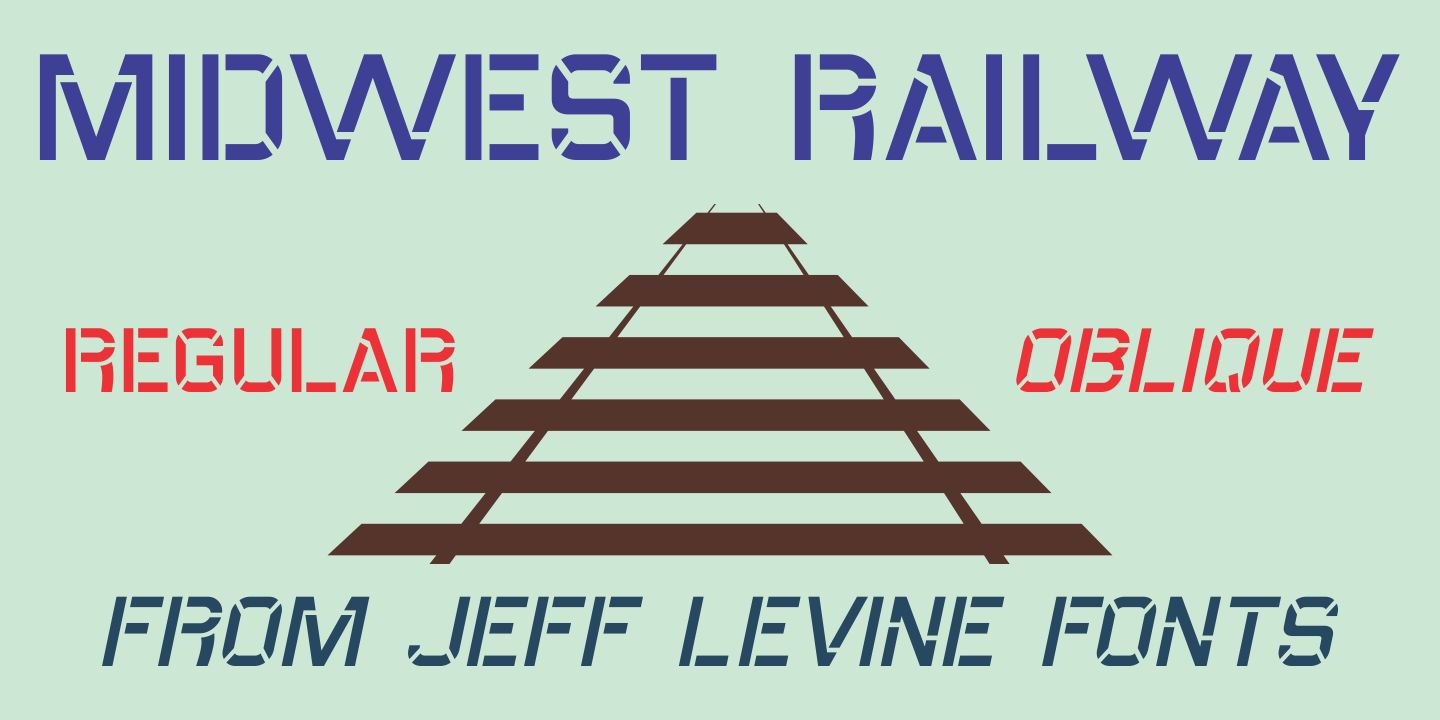 Beispiel einer Midwest Railway JNL-Schriftart